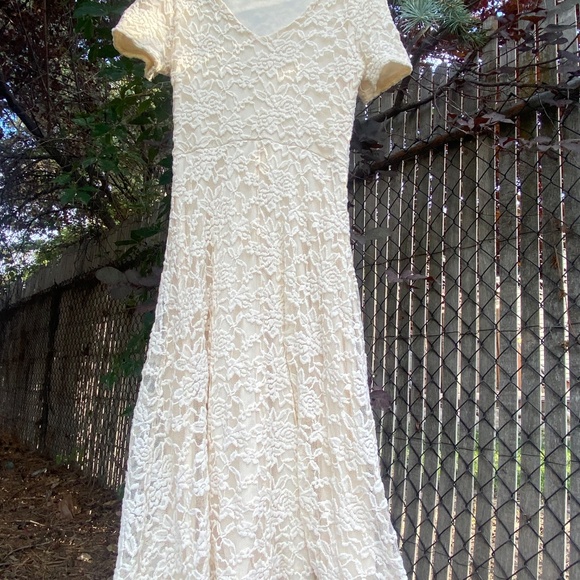 🤍 Cream Lace Dress – Intersection – Size Small – $22 - Picture 5 of 6